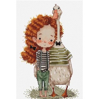 Borduurpakket Lucy en de Gans