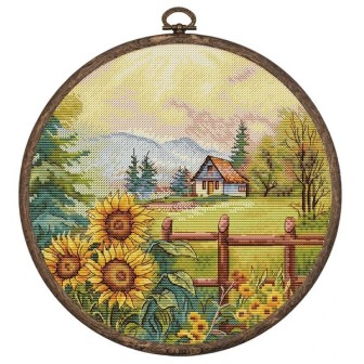 Stickset Das Haus auf dem Hügel