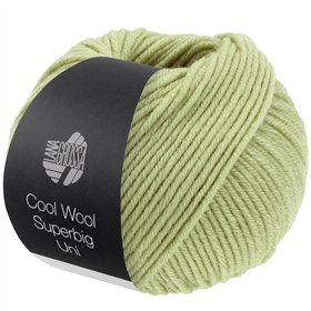 Lana Grossa Cool Wool Superbig Uni Bleekgroen 27