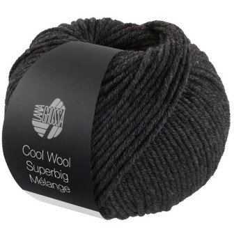 Lana Grossa Cool Wool Superbig Mélange Donkergrijs 218