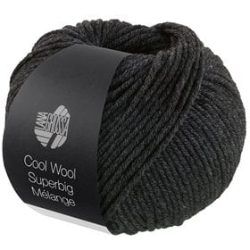 Lana Grossa Cool Wool Superbig Mélange Donkergrijs 218