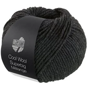 Cool Wool Superbig Mélange Donkergrijs gemeleerd 218
