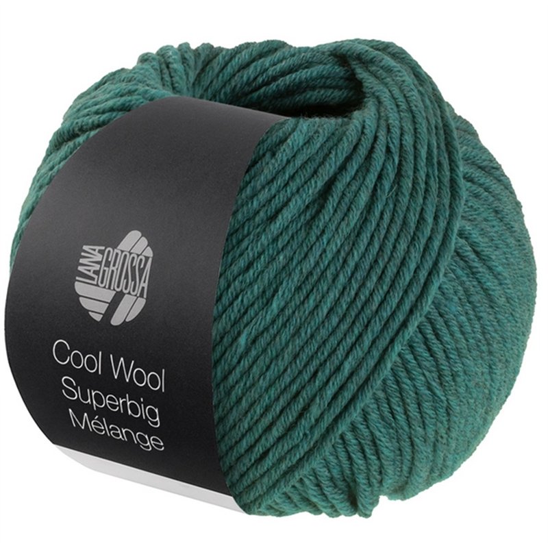 Cool Wool Superbig Mélange Donkergroen 210