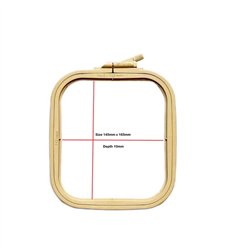 Borduurring Nurge 9,5 x 11 cm koffiebruin