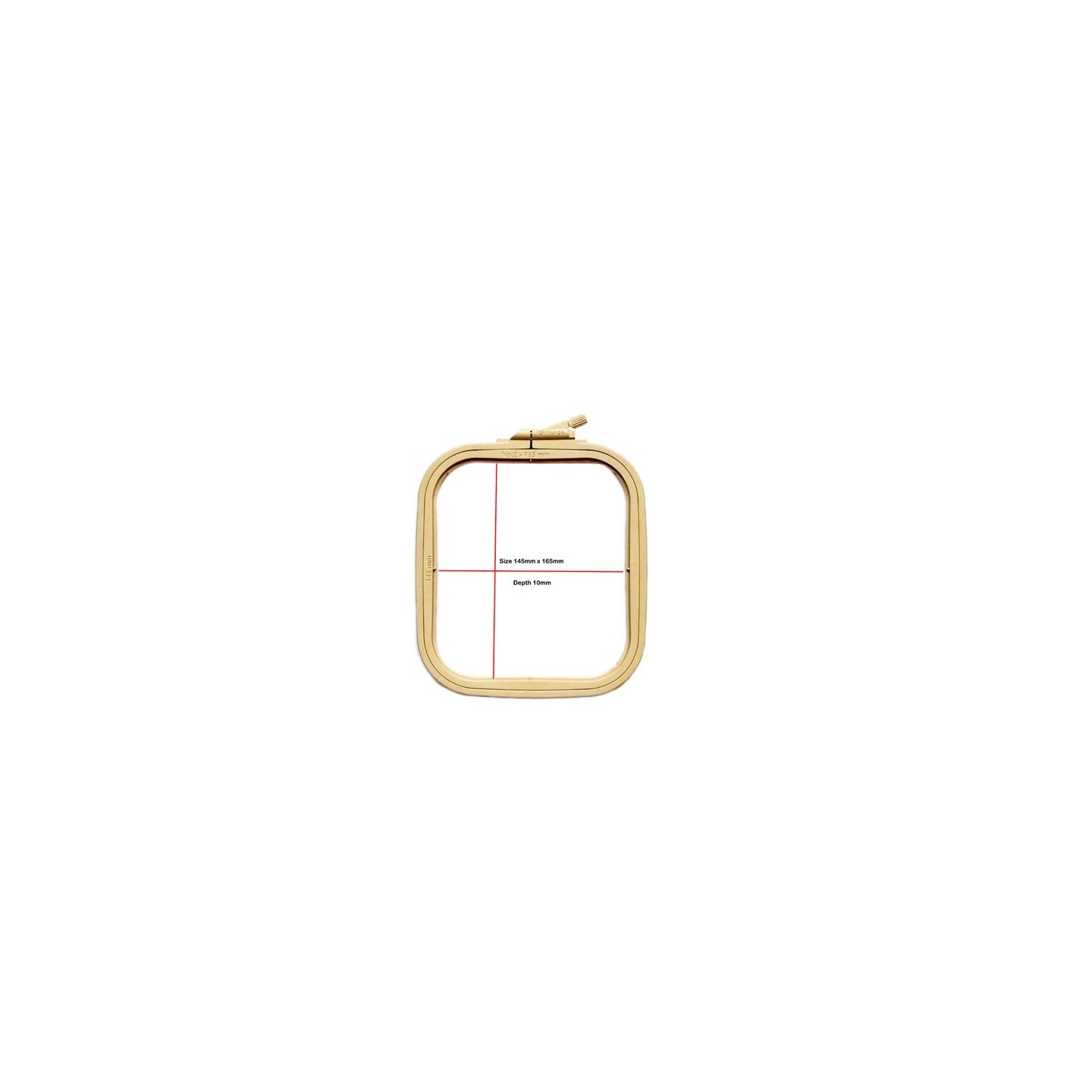 Stickrahmen Nurge 9,5 x 11 cm Kaffeebraun