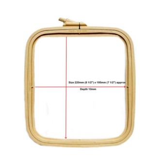 Borduurring Nurge 14,5 x 16,5 cm koffiebruin