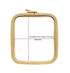Borduurring Nurge 14,5 x 16,5 cm koffiebruin