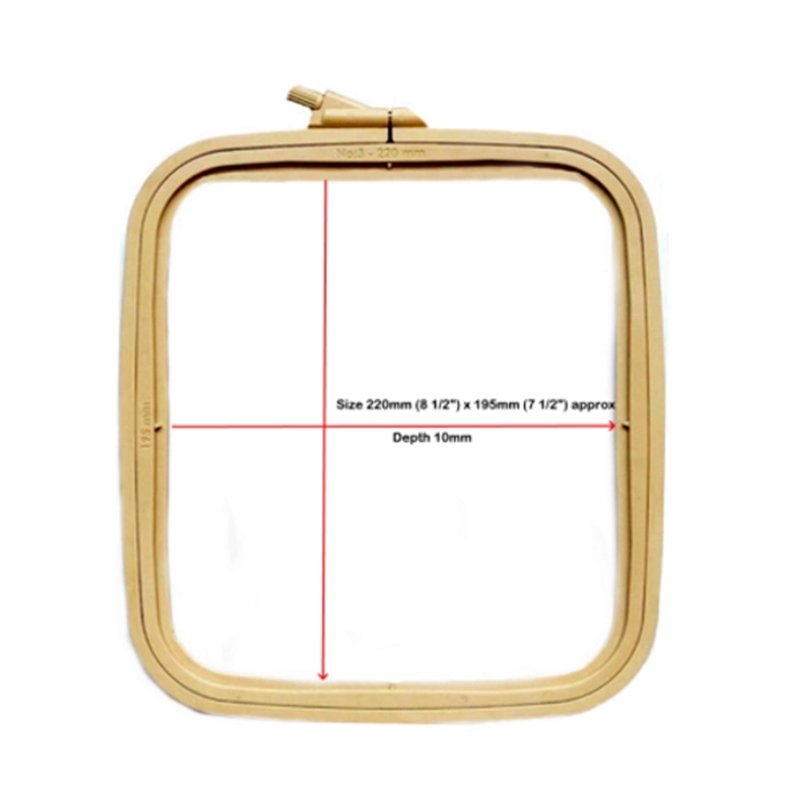 Stickrahmen Nurge 14,5 x 16,5 cm Kaffeebraun