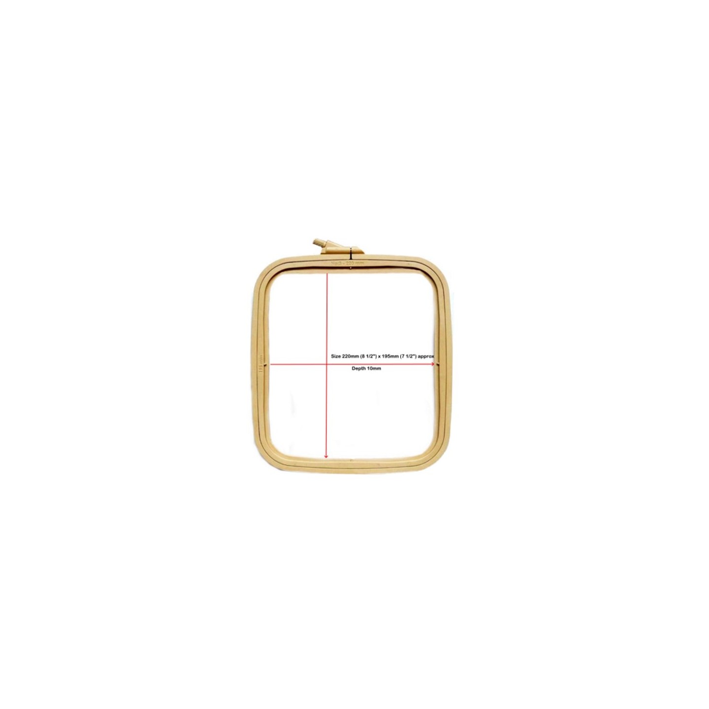 Stickrahmen Nurge 14,5 x 16,5 cm Kaffeebraun