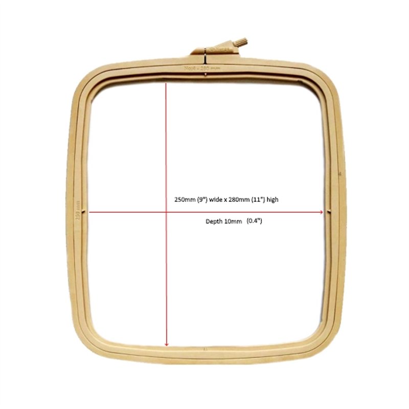  Embroidery frame Nurge 19,5 x 22 cm Coffee Brown