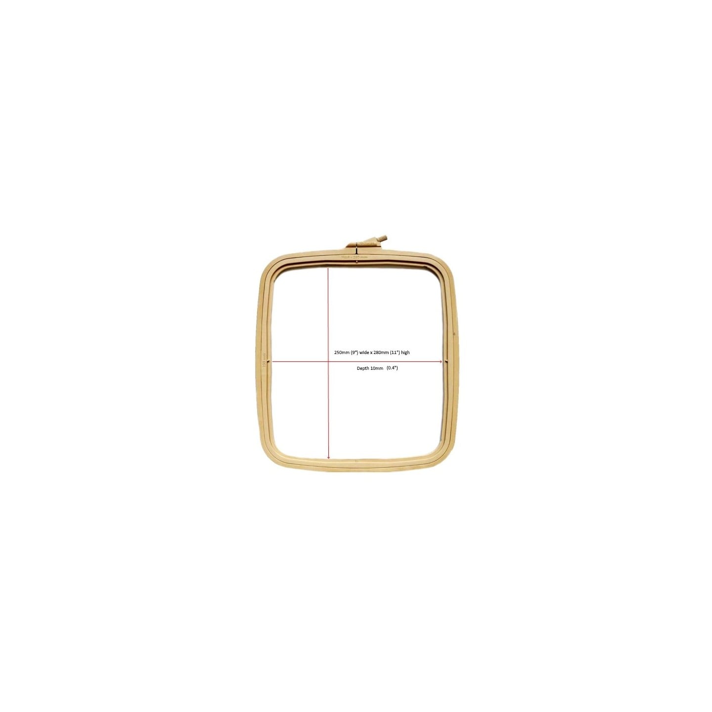 Borduurring Nurge 19,5 x 22 cm koffiebruin