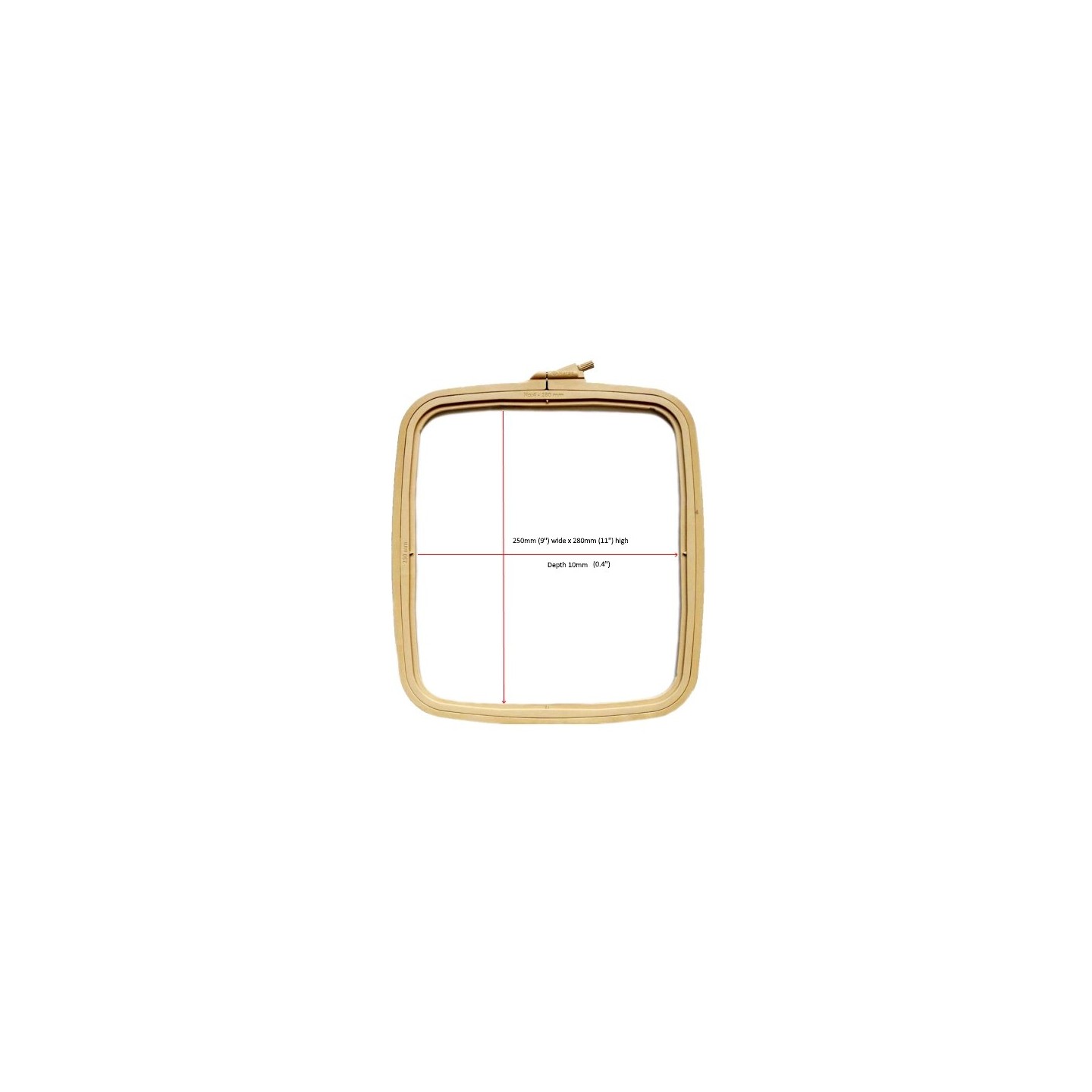 Stickrahmen Nurge 19,5 x 22 cm Kaffeebraun