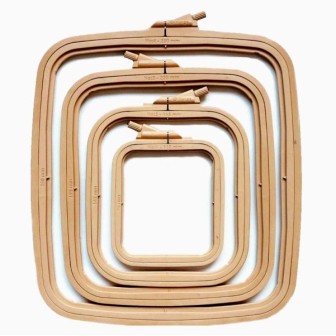 Borduurring Nurge 9,5 x 11 cm koffiebruin