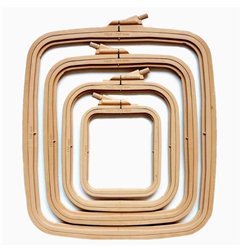 Stickrahmen Nurge 19,5 x 22 cm Kaffeebraun