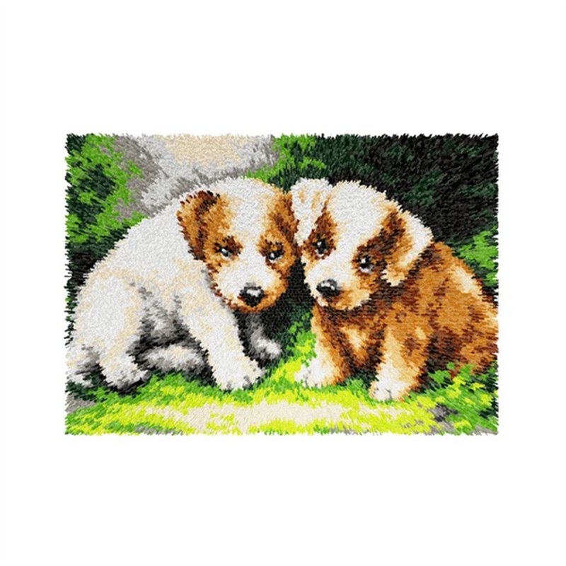 Kit tapis au point noué Puppies 4176 Kit tapis au point noué Puppies 4176