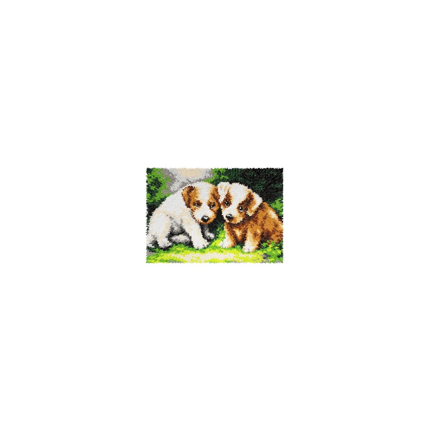 Knüpfformteppichpackung Puppies 4176