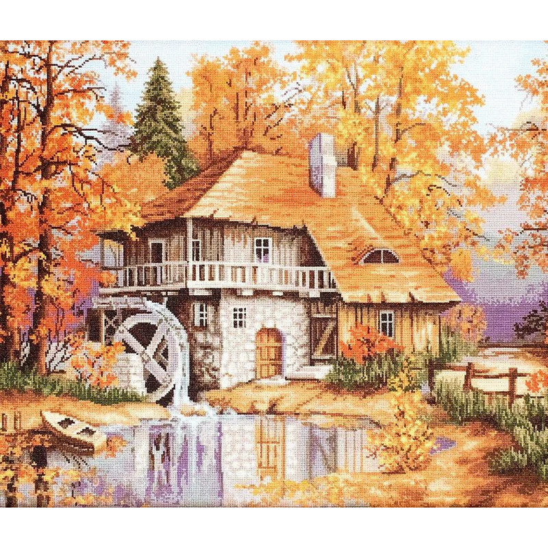 Kit de broderie Paysage d'automne
