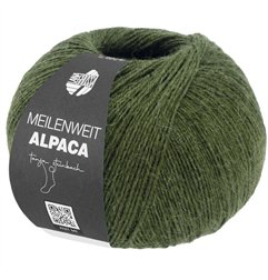 Lana Grossa Meilenweit 100 Alpaca 2017 Donker olijgroen