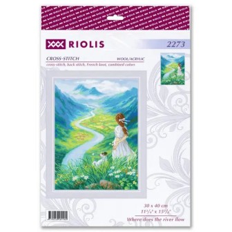 Riolis Kit de broderie Où coule la rivière?