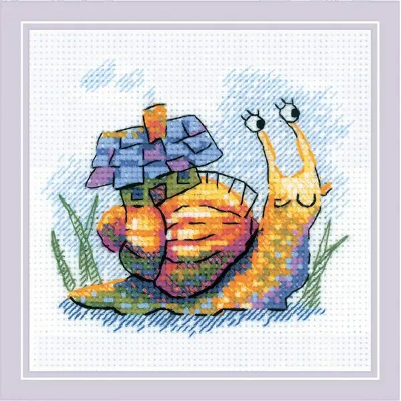 Stickset Kleine Schnecke Stickset Kleine Schnecke