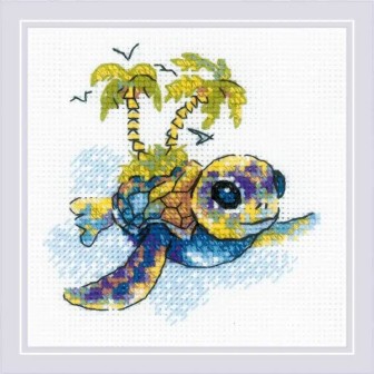 Riolis Kit de broderie Petite tortue