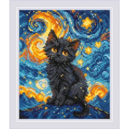 Kit de broderie Chat étoilé