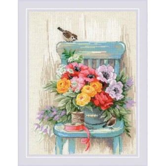 Riolis Kit de broderie Fleurs du jardin