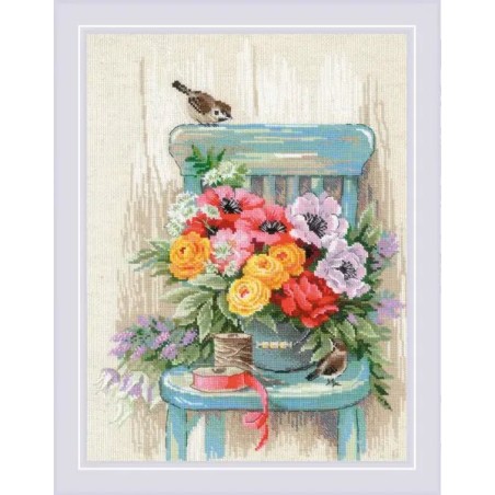 Borduurpakket Tuinbloemen