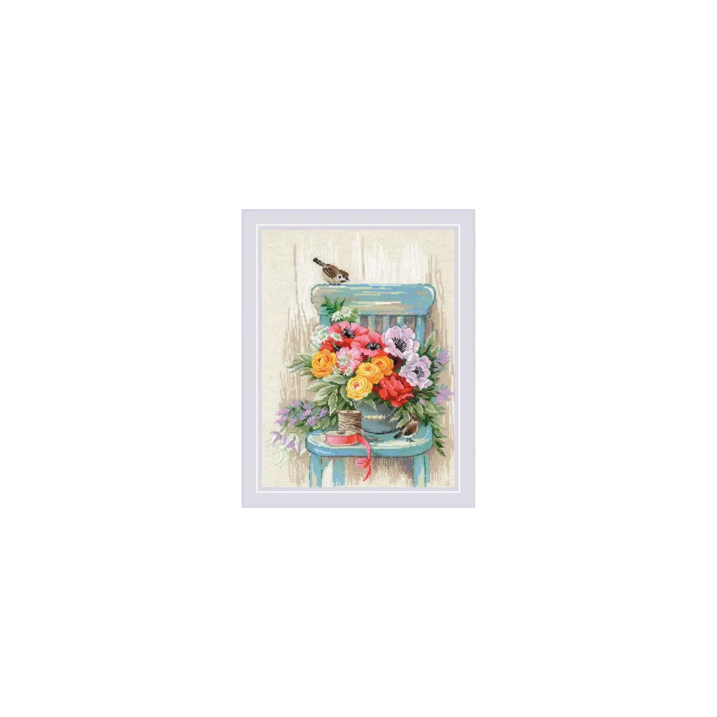 Riolis Kit de broderie Fleurs du jardin