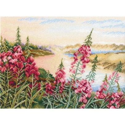 Embroidery kit Where the firweed blooms