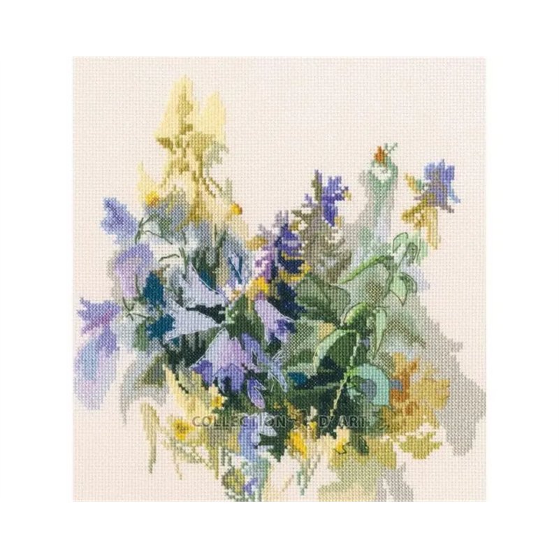 Borduurpakket bos klok bloemen