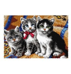 Knüpfformteppichpackung Katzen 4131