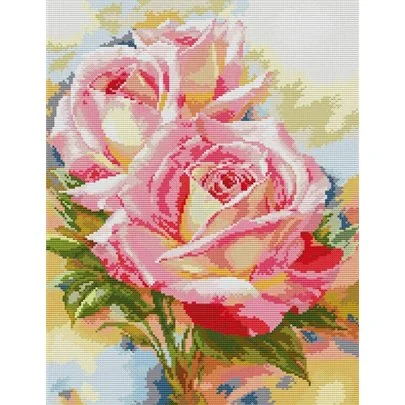 Borduurpakket Roze rozen