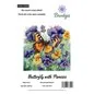 Embroidery kit Butterfly with Pansies