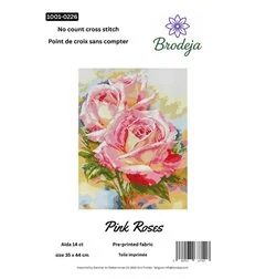 Embroidery kit Pink roses