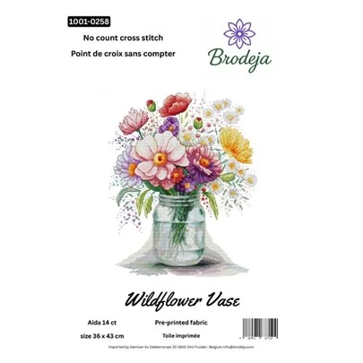 Embroidery kit Wildflower vase