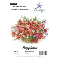 Embroidery kit Poppy basket