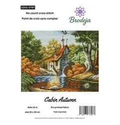Embroidery kit Cabin Autumn