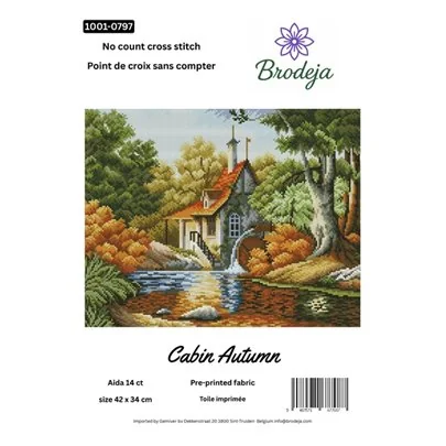 Embroidery kit Cabin Autumn