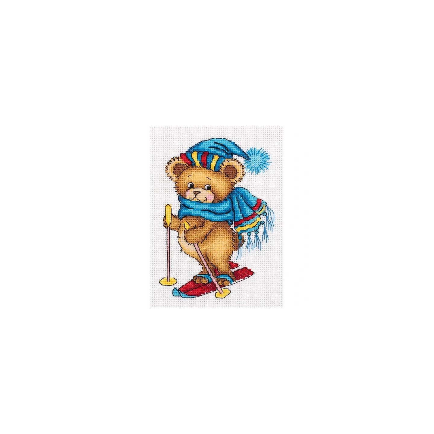 Kit de broderie Ours skieur