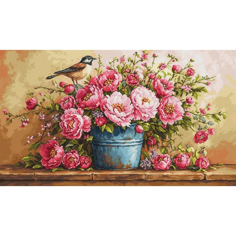 Embroidery kit Lush Bouquet of Flowers Embroidery kit Lush Bouquet of Flowers