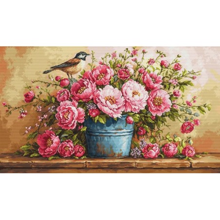 Kit de broderie Un somptueux bouquet de fleurs