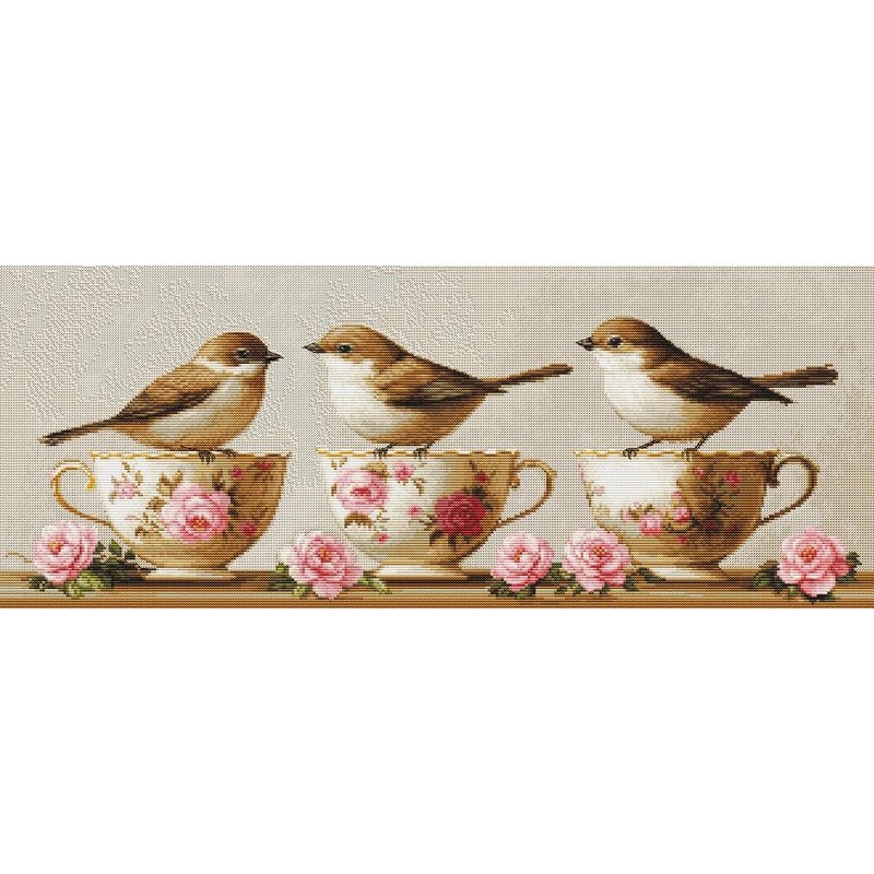 Embroidery kit Three Dainty Birds Embroidery kit Three Dainty Birds