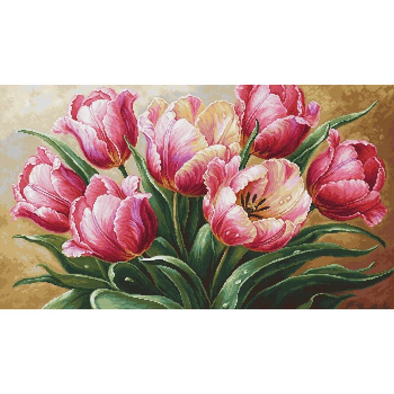 Embroidery kit Graceful Tulips Embroidery kit Graceful Tulips