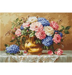 Kit de broderie Fleur dorée Kit de broderie Fleur dorée