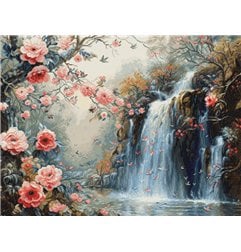 Luca-S Stickset Kristallklarer Wasserfall