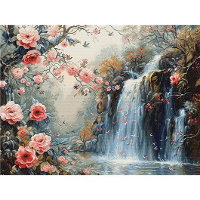 Luca-S Embroidery kit Crystalline Waterfall