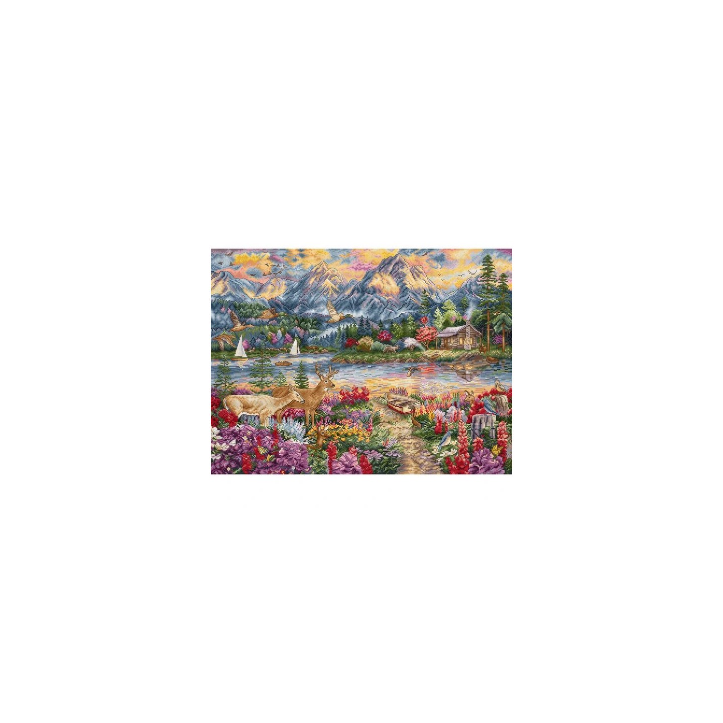 Embroidery kit Spring Mountain Majesty