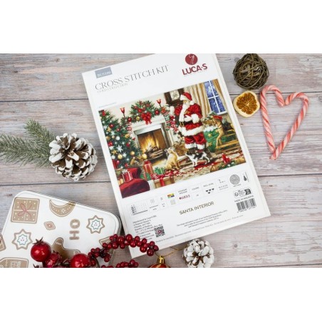 Borduurpakket Kerstman interieur