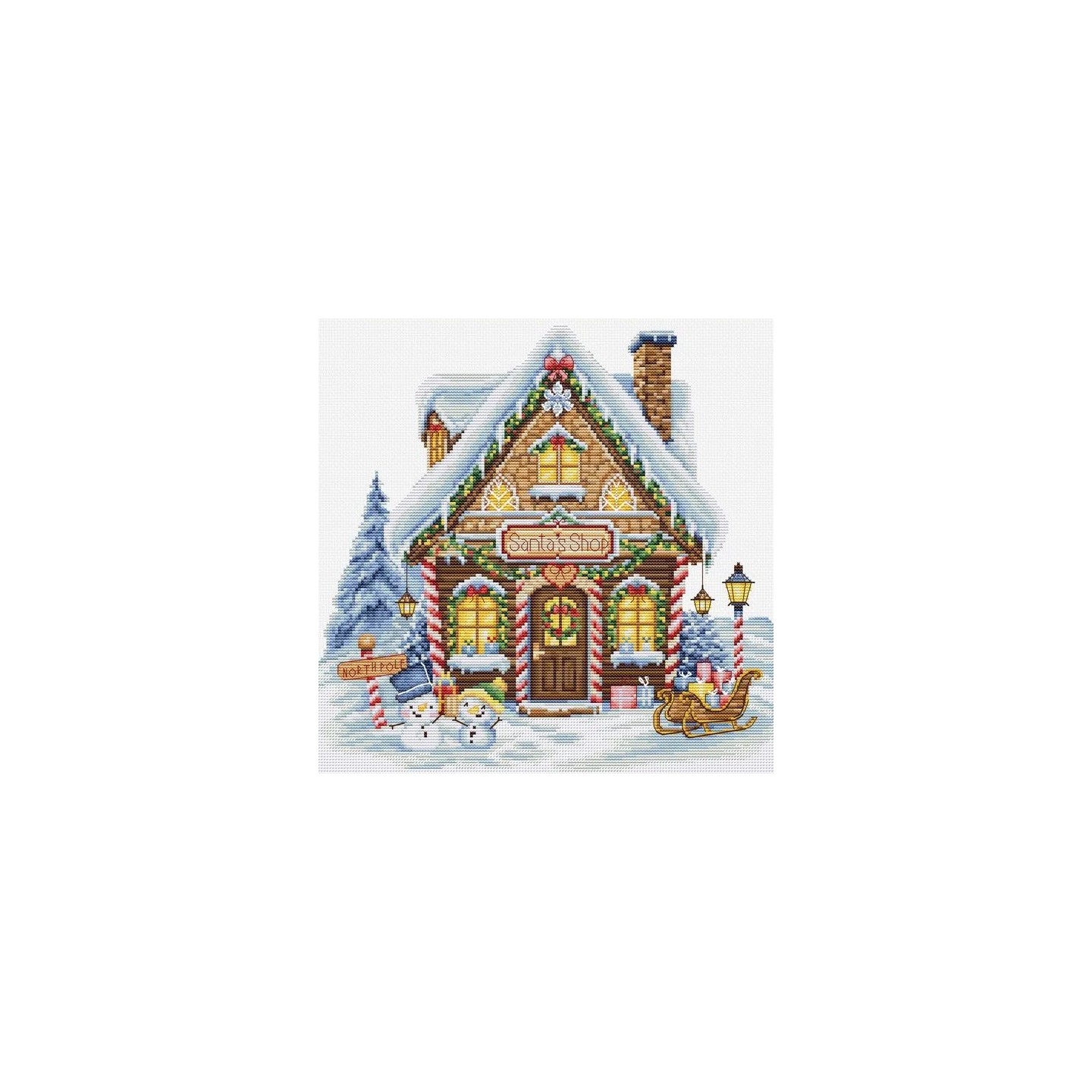 Kit de broderie La boutique du Père Noël